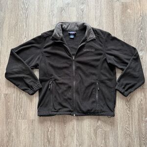 Free Country Jacket Mens XL Fleece Pockets Full-Zip Sweater Size XL Black
